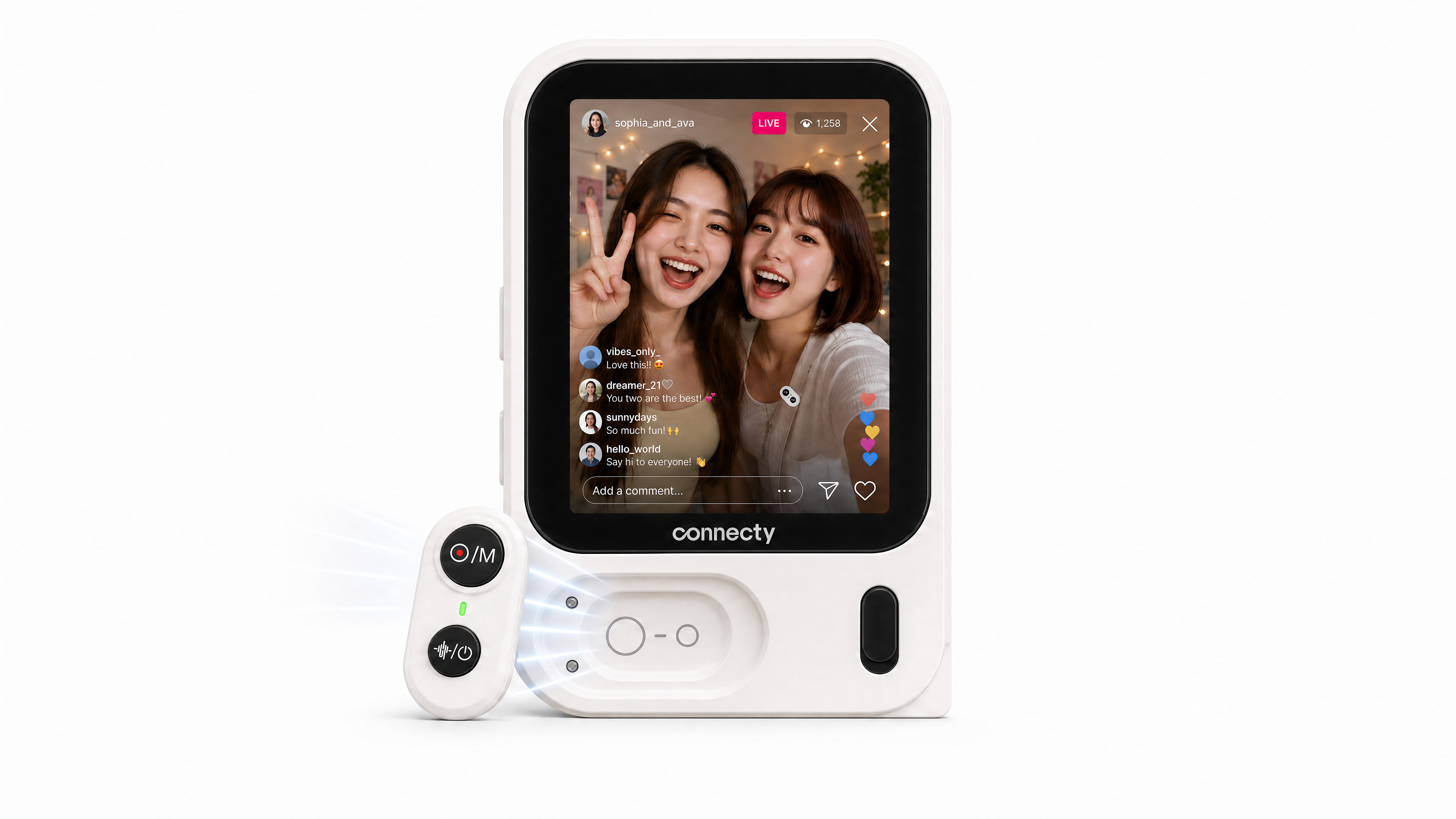 Connecty LivePro 多功能手機監看螢幕（磁吸自拍屏幕連無線降噪咪）CM321