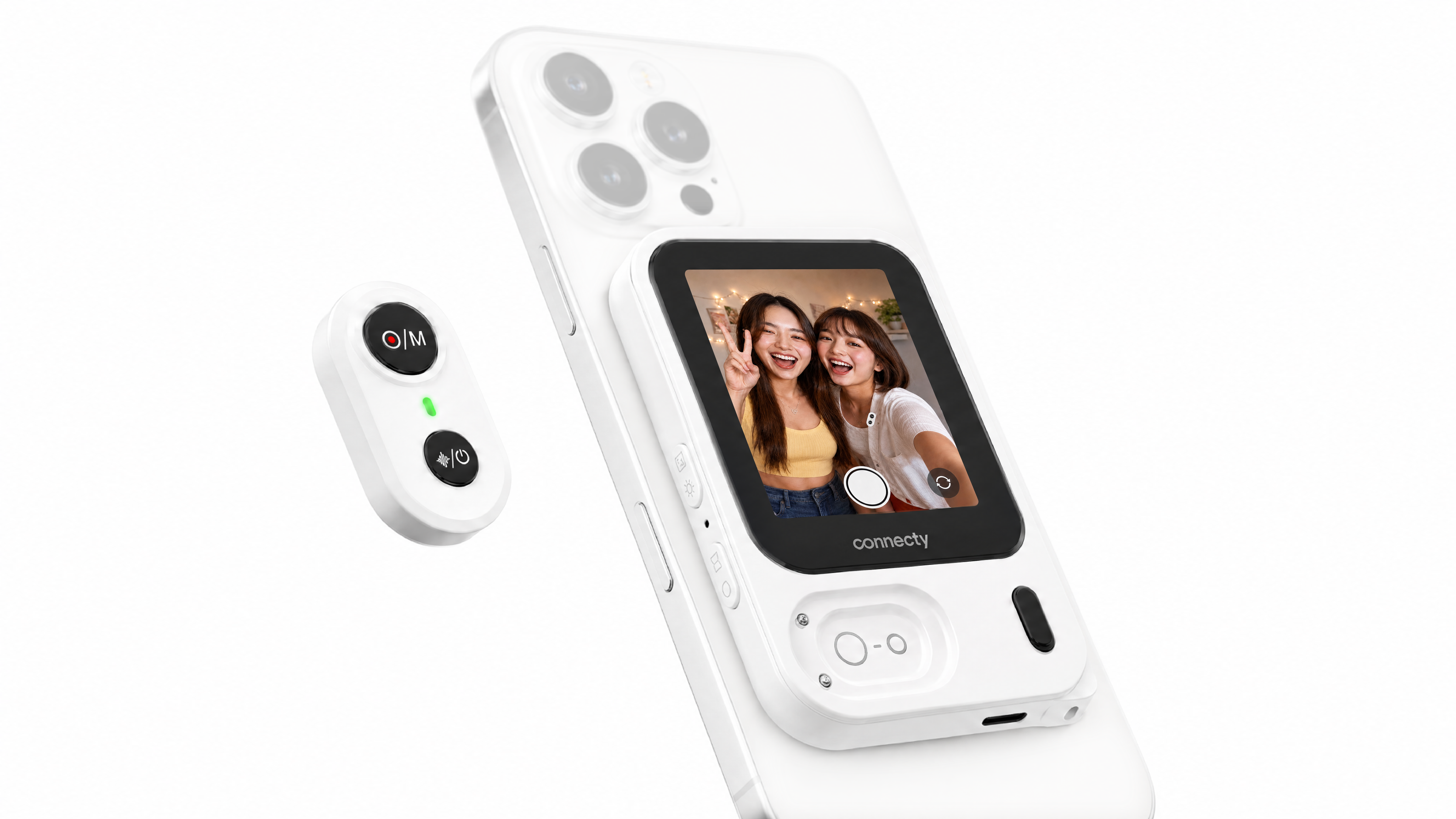Connecty LivePro 多功能手機監看螢幕（磁吸自拍屏幕連無線降噪咪）CM321