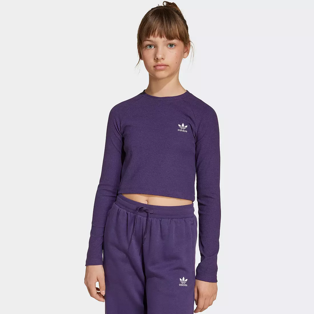 【預購】adidas N091852 童裝長袖上衣 (紫色)