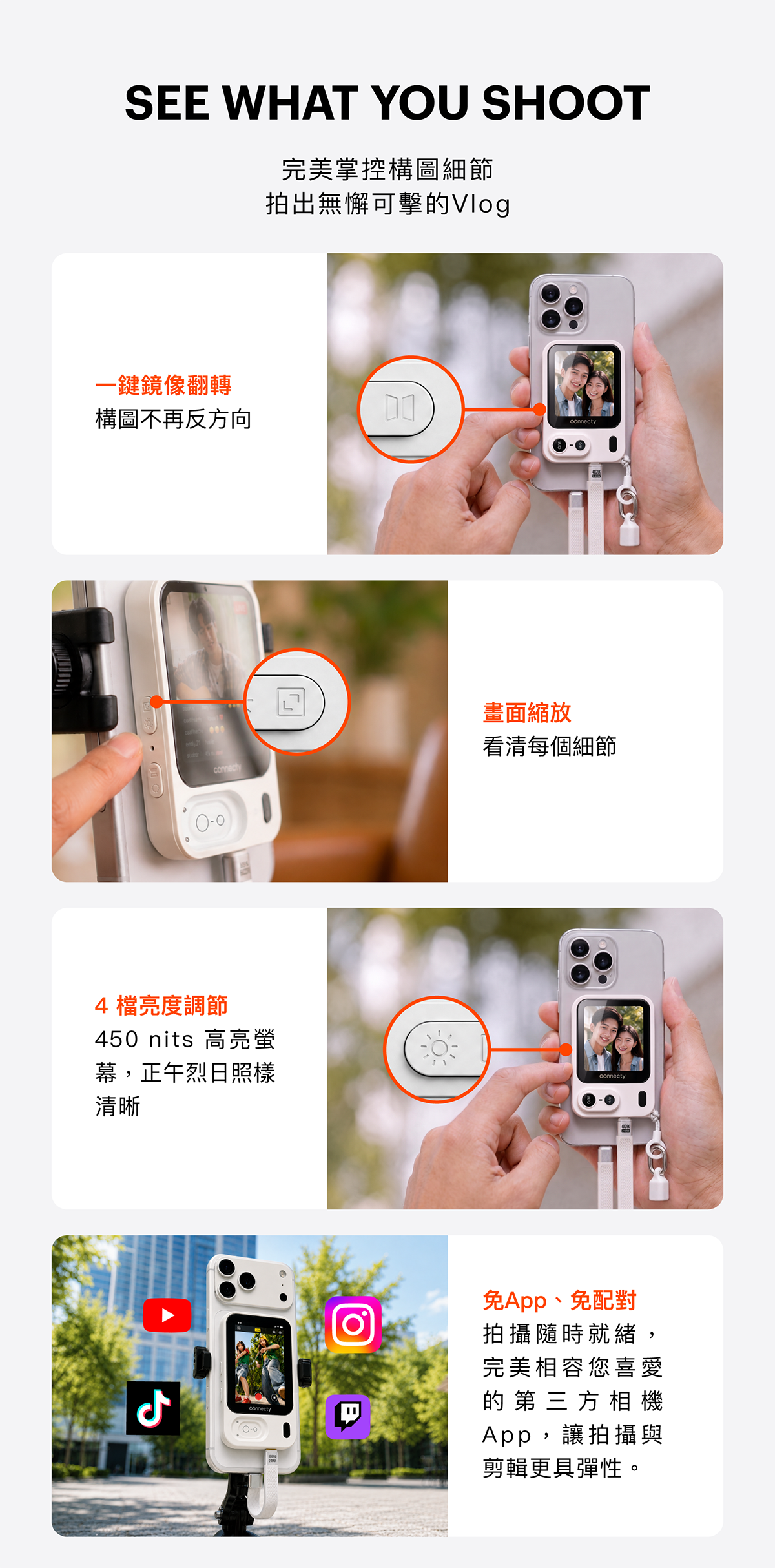 Connecty LivePro Multifunctional Phone Monitor Screen CM321