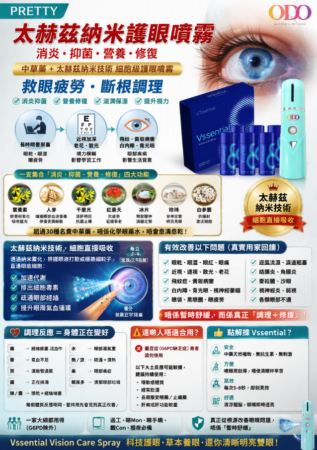 NB07 Vssential 納米護眼噴霧  X  6 支   +  噴霧器 $1438