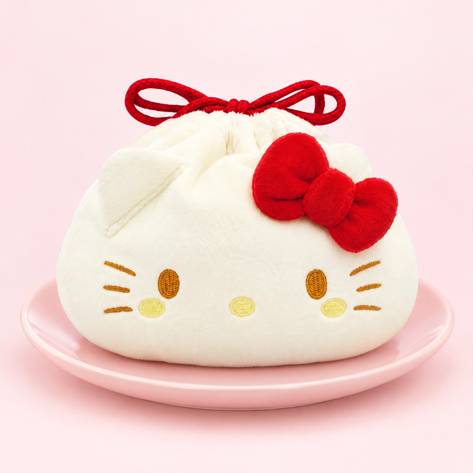 <香噴噴出爐囉🥟> 日本Sanrio 絨毛造型束口袋  美味肉包系列  Kitty 美樂蒂 酷洛米 大耳狗