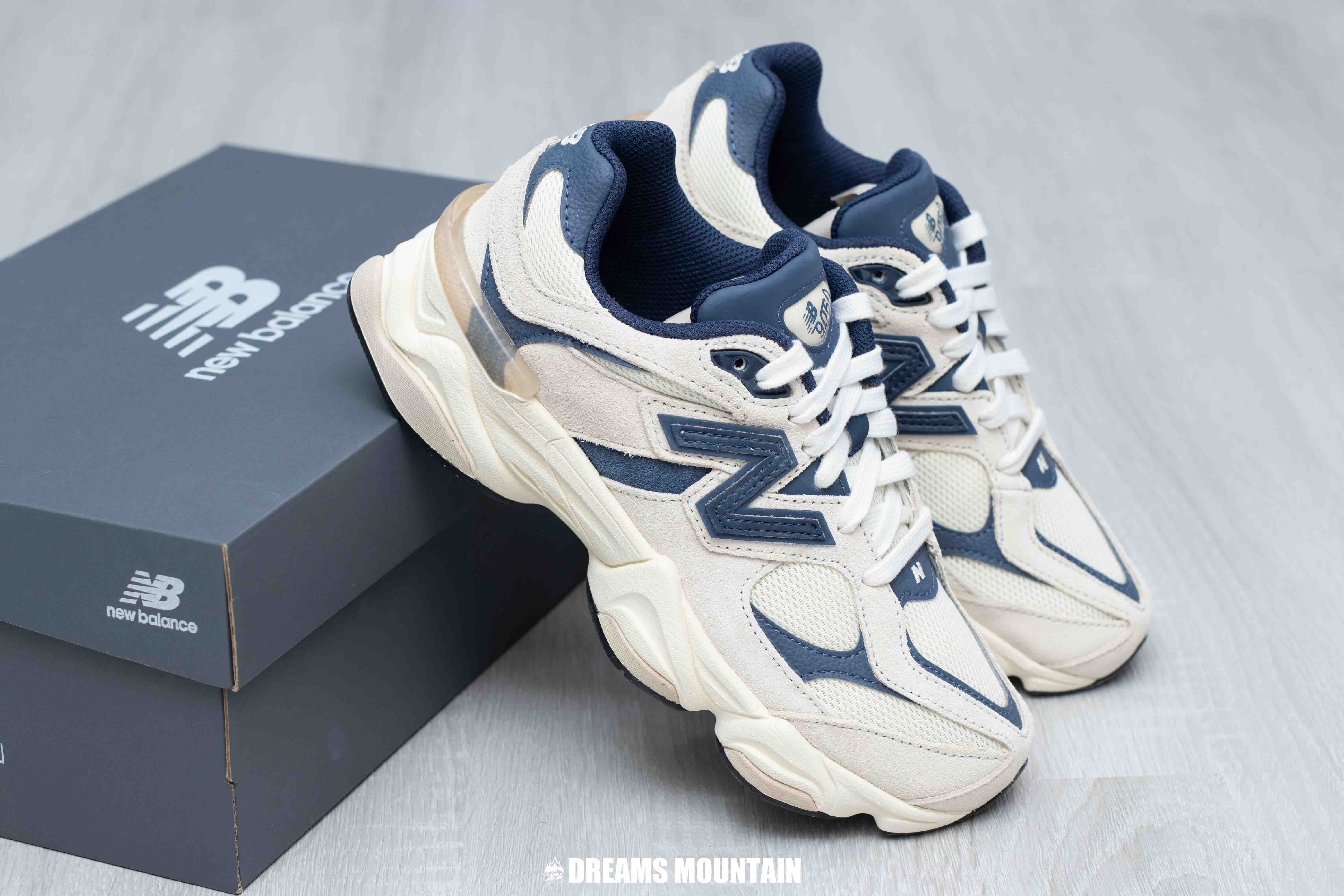 【預訂】NEW BALANCE 9060 奶油白深藍-GS