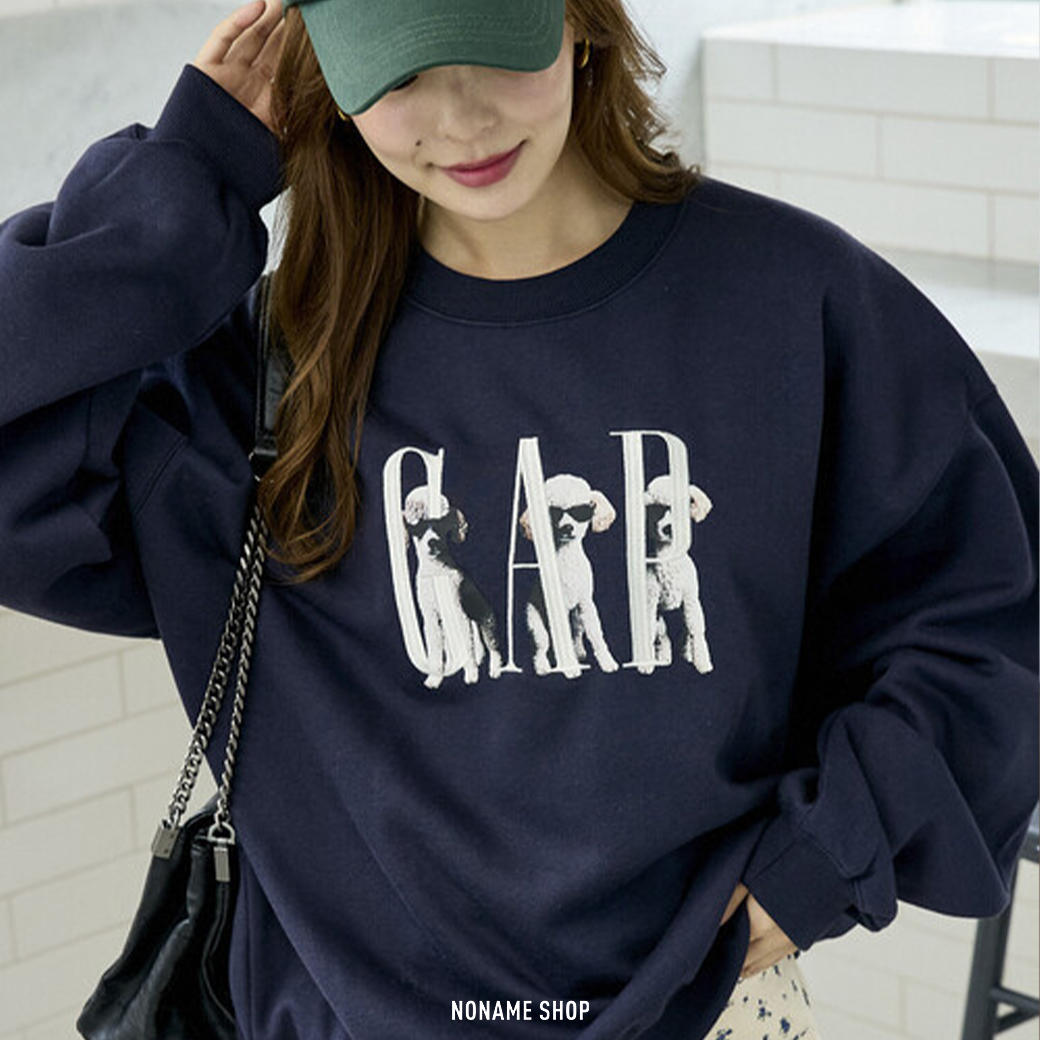 PUBLUX × GAP 限定聯名款 墨鏡 狗狗 刷毛 長袖 大學T 四色 (男/女同款)
