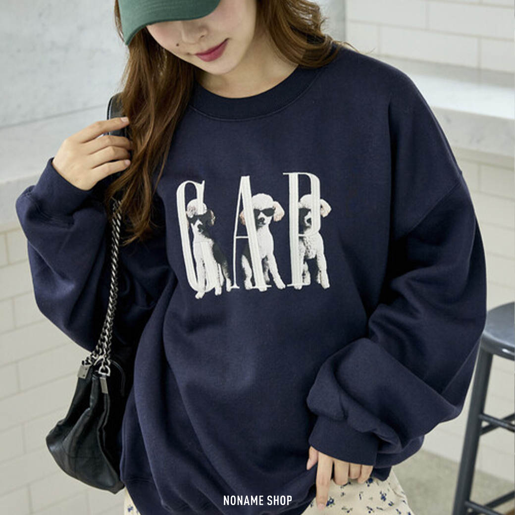 PUBLUX × GAP 限定聯名款 墨鏡 狗狗 刷毛 長袖 大學T 四色 (男/女同款)