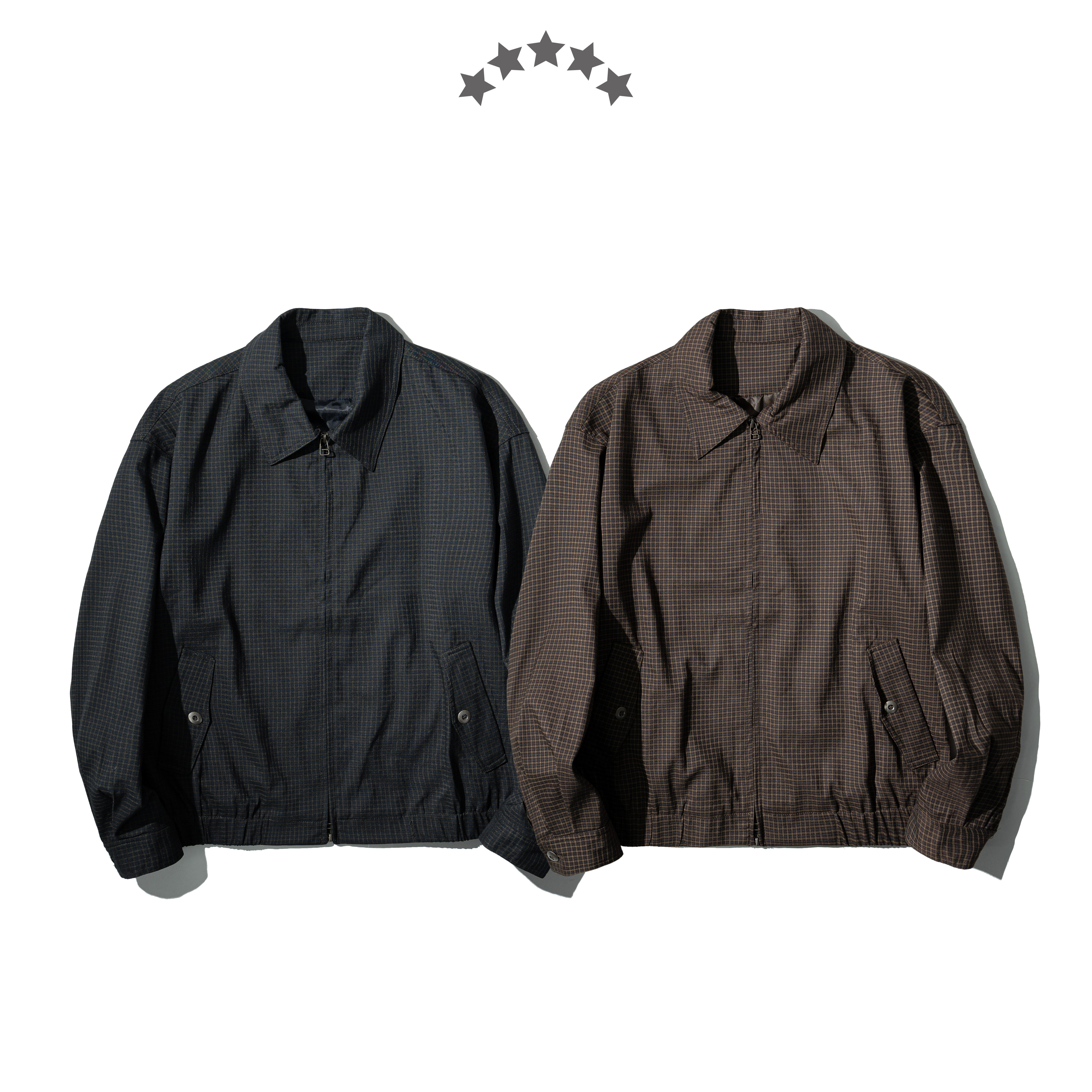 Plaid Harrington Jacket 翻領 格紋 哈靈頓外套 [O-JK129]