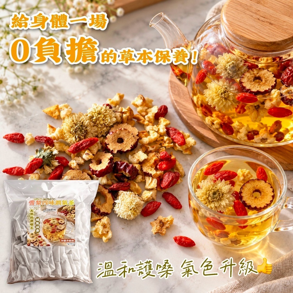 WSBB12833  雪梨四味潤氣茶5g*25入 （11月下旬）