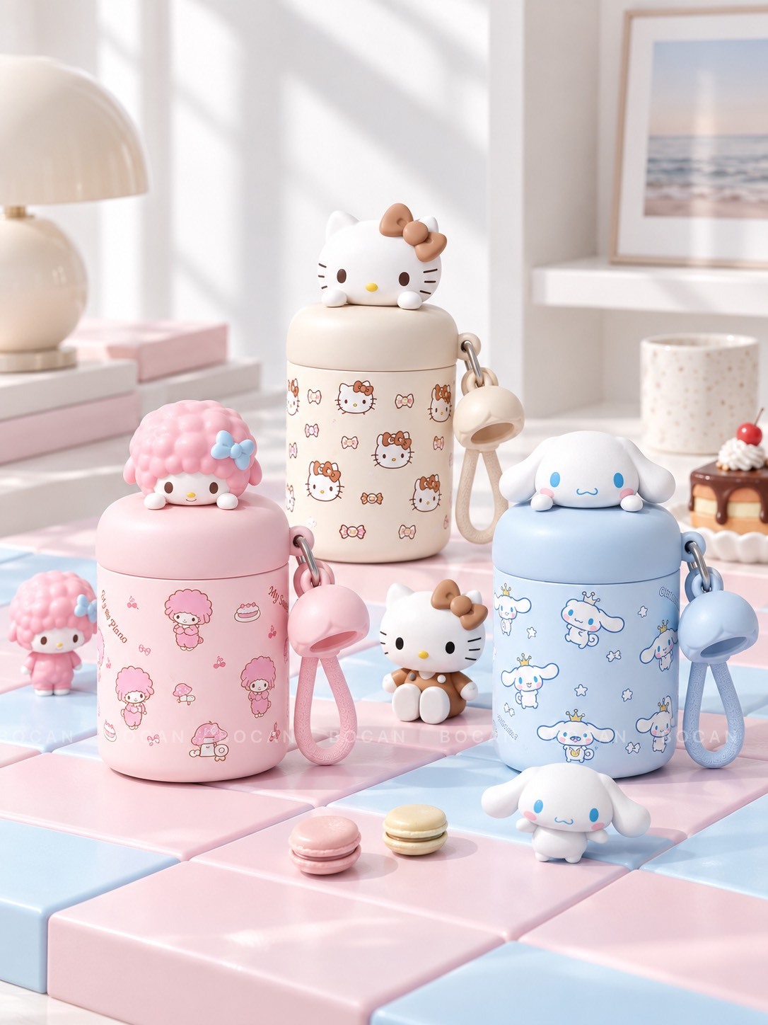 正版授權 SANRIO 三麗鷗  迷你 吸管 保冷/保溫杯 380ML