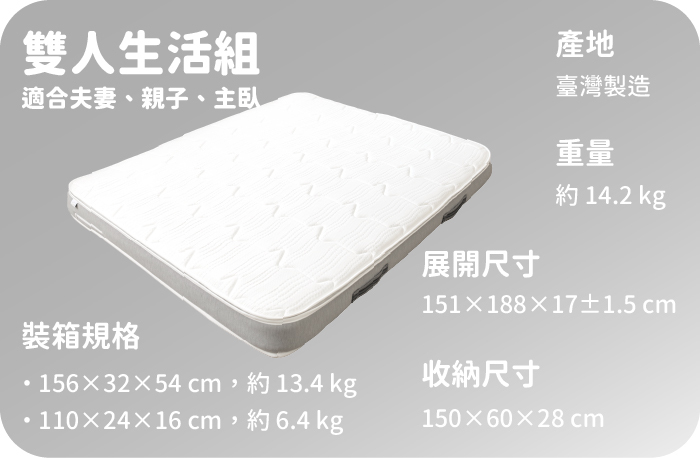 雙人生活組尺寸重量