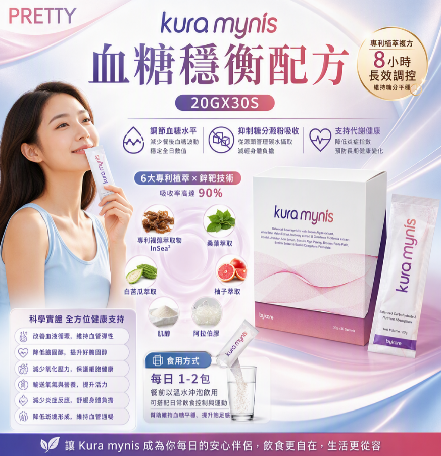 血糖救星 1盒30支 $758/1盒 $1974/買3盒送7條 $3498/買6盒送1盒 FD05 "Kura mynis