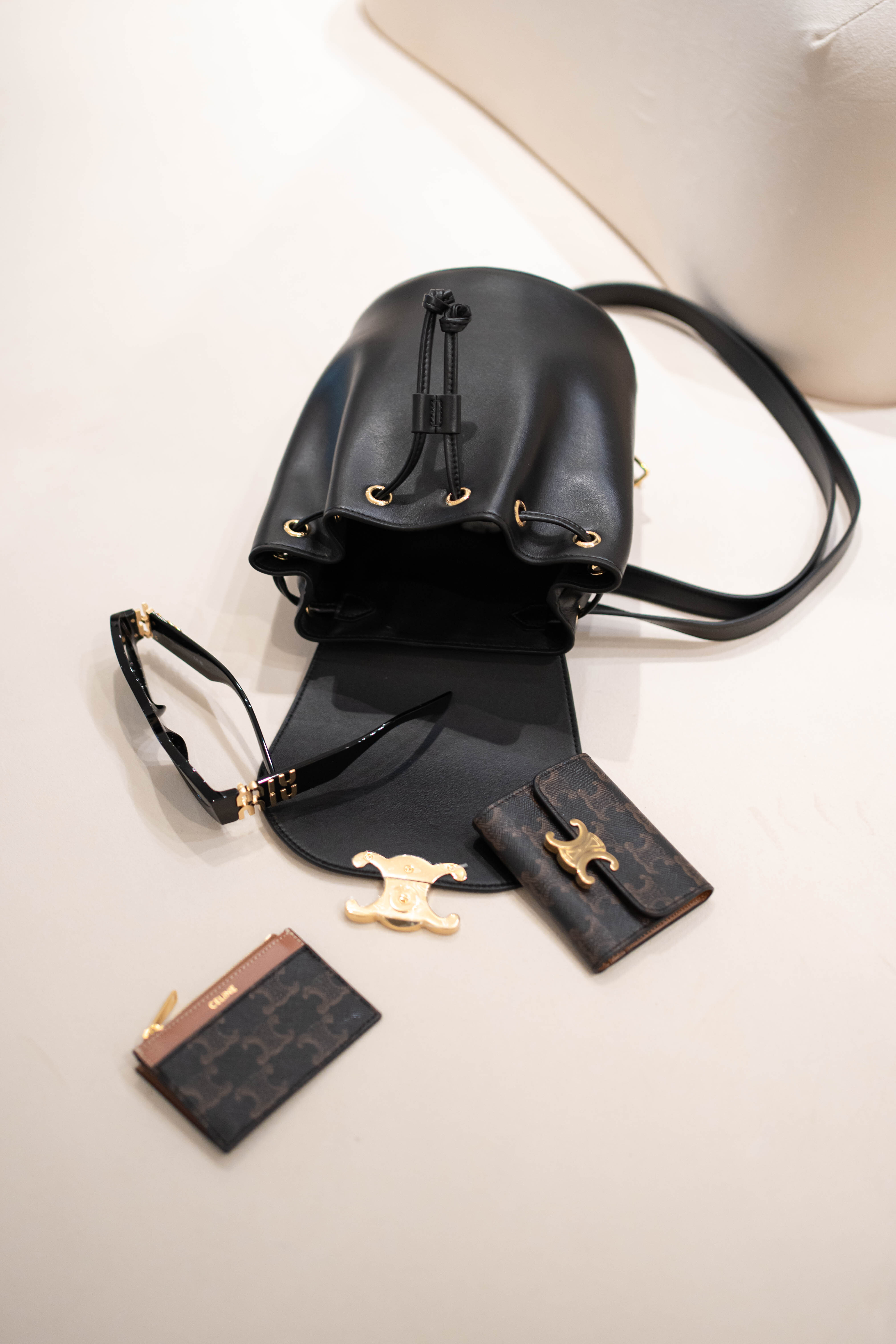 Celine Bonnie Backpack Smooth Calfskin Black 黑色 小牛皮背包