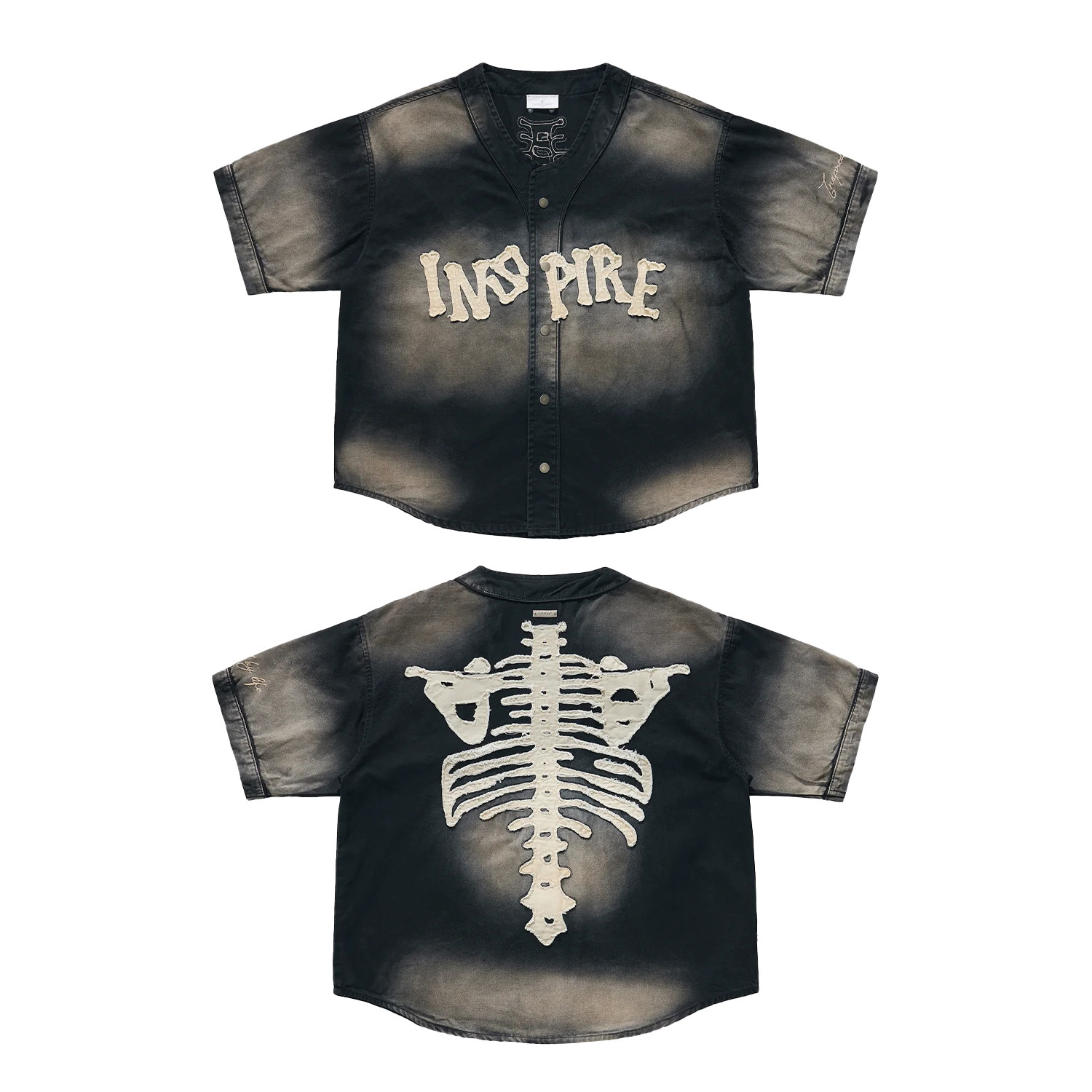 【車庫服飾】SENSE Bone Applique Baseball Jersey