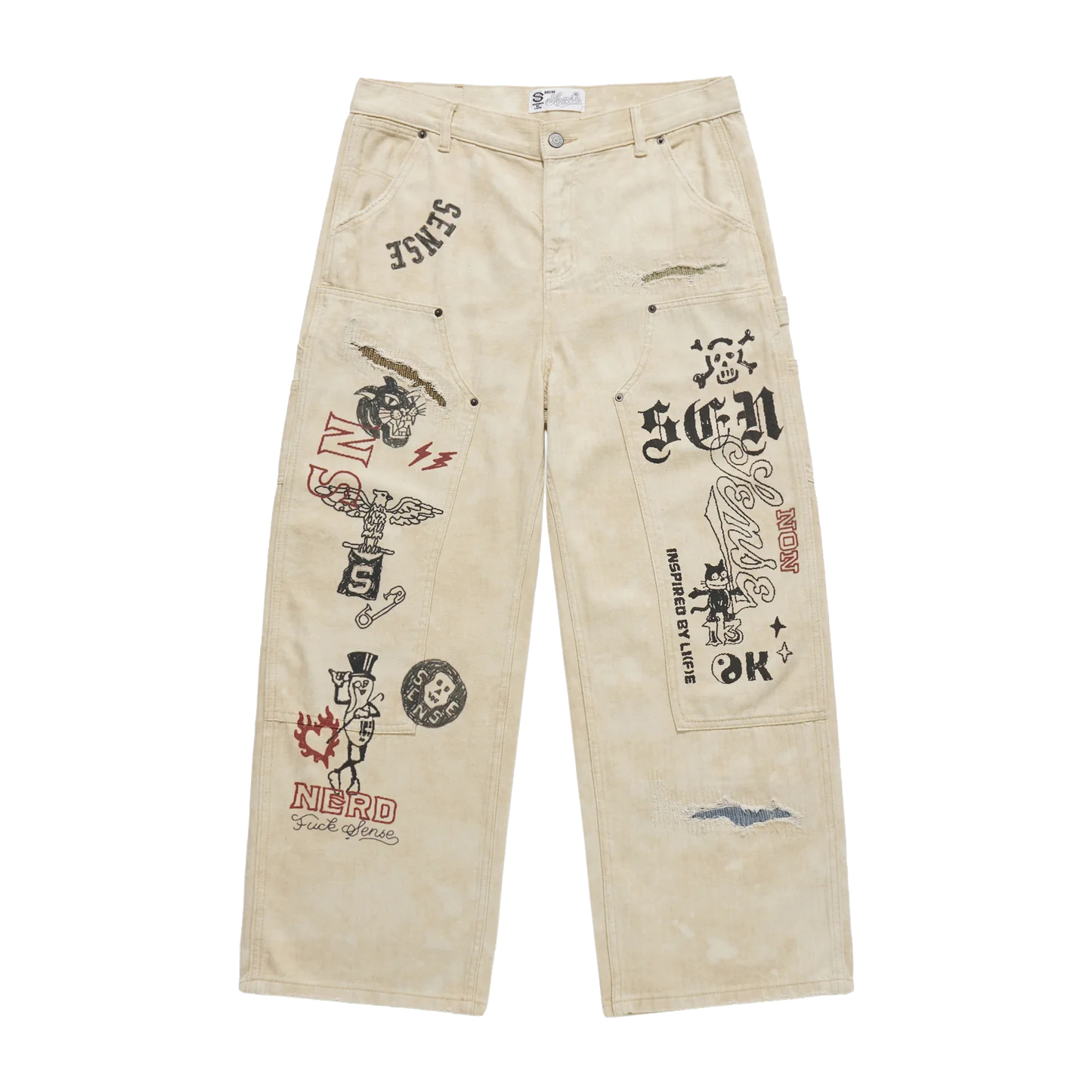 【車庫服飾】SENSE Graffiti Mud-Painter Pants