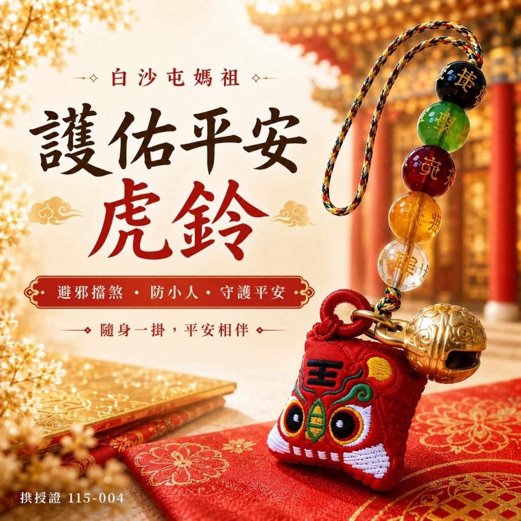 WSBB12836  白沙屯媽祖護佑平安虎鈴（11月下旬）