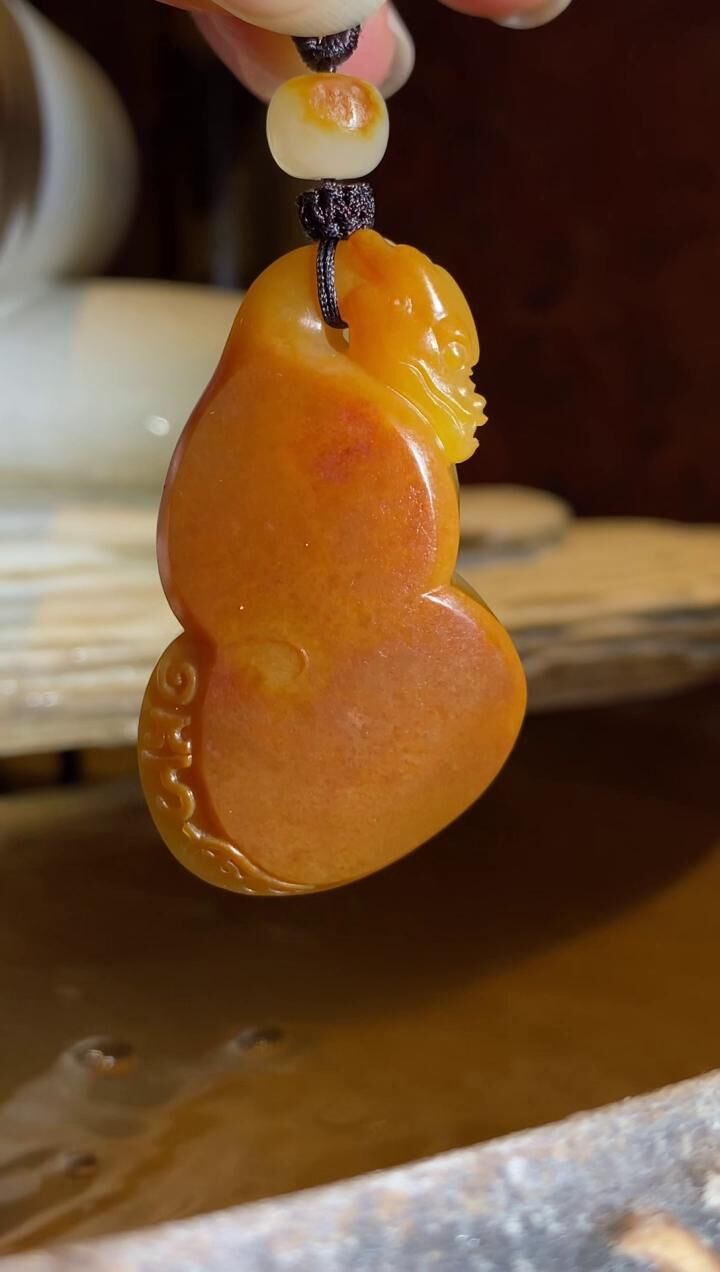 和田玉籽料龍頭葫蘆