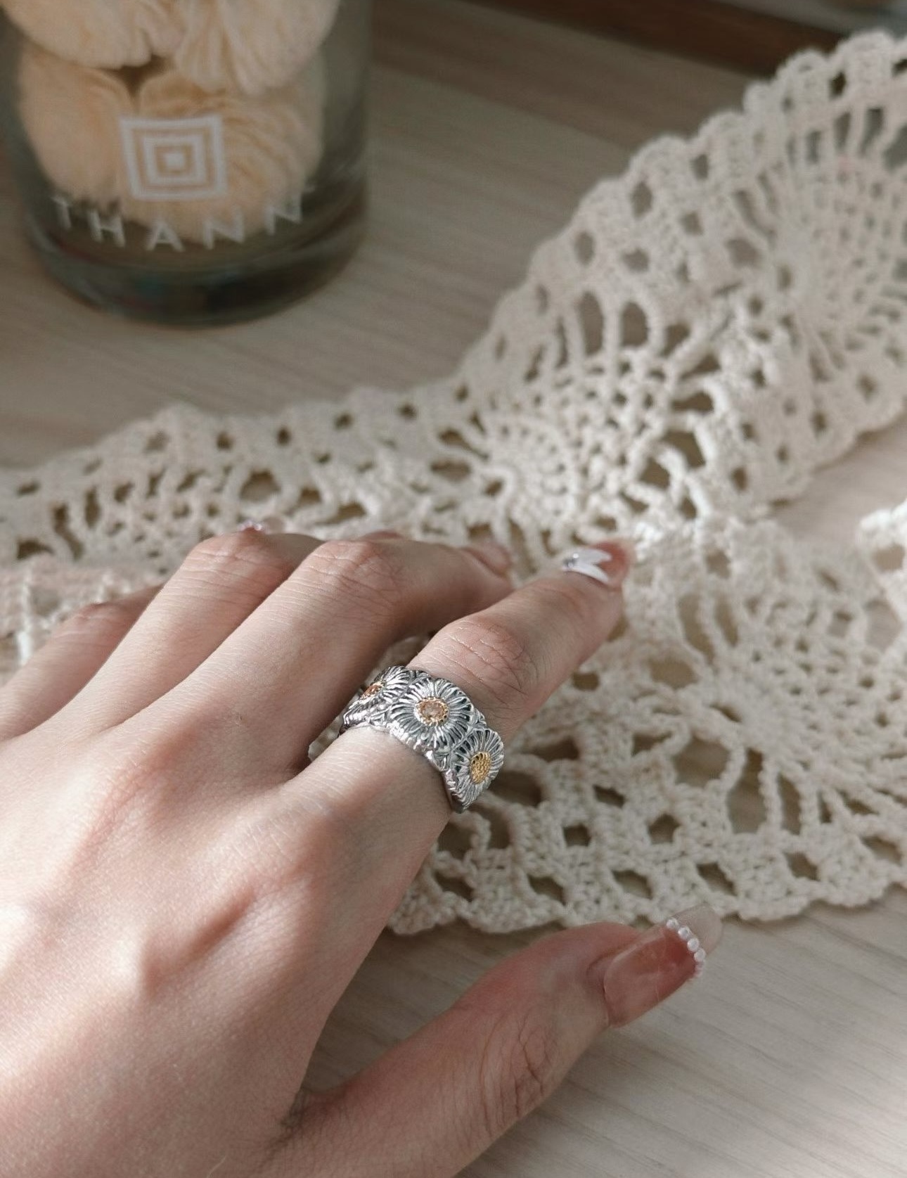 Buccellati Blossoms Vermeil Eternelle銀鍍黃金雛菊戒指