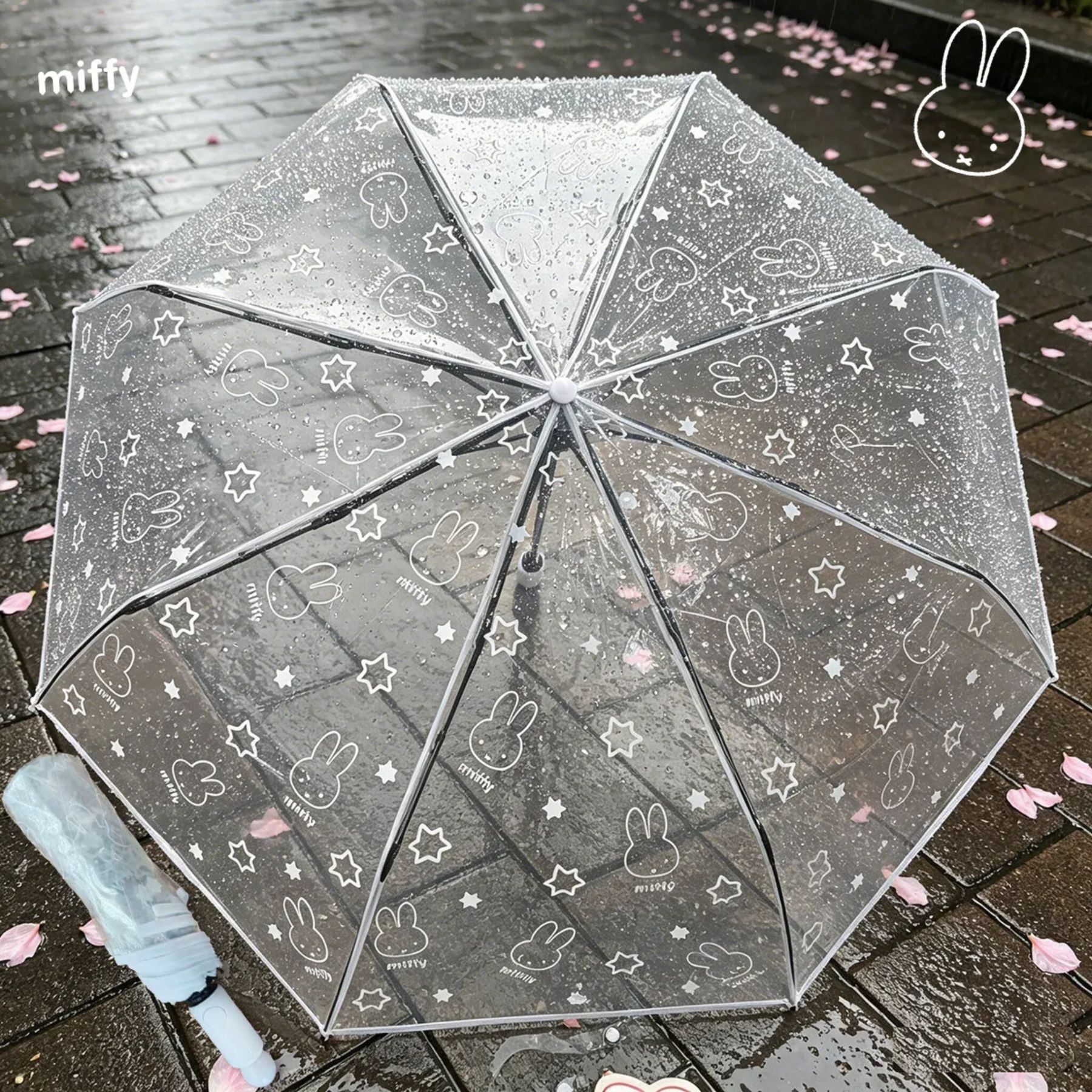 Miffy Semi-Automatic Folding Umbrella | Rain Umbrella