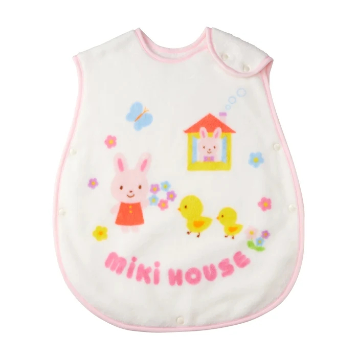 MIKI HOUSE BABY 背心式棉絨防踢被-粉紅色