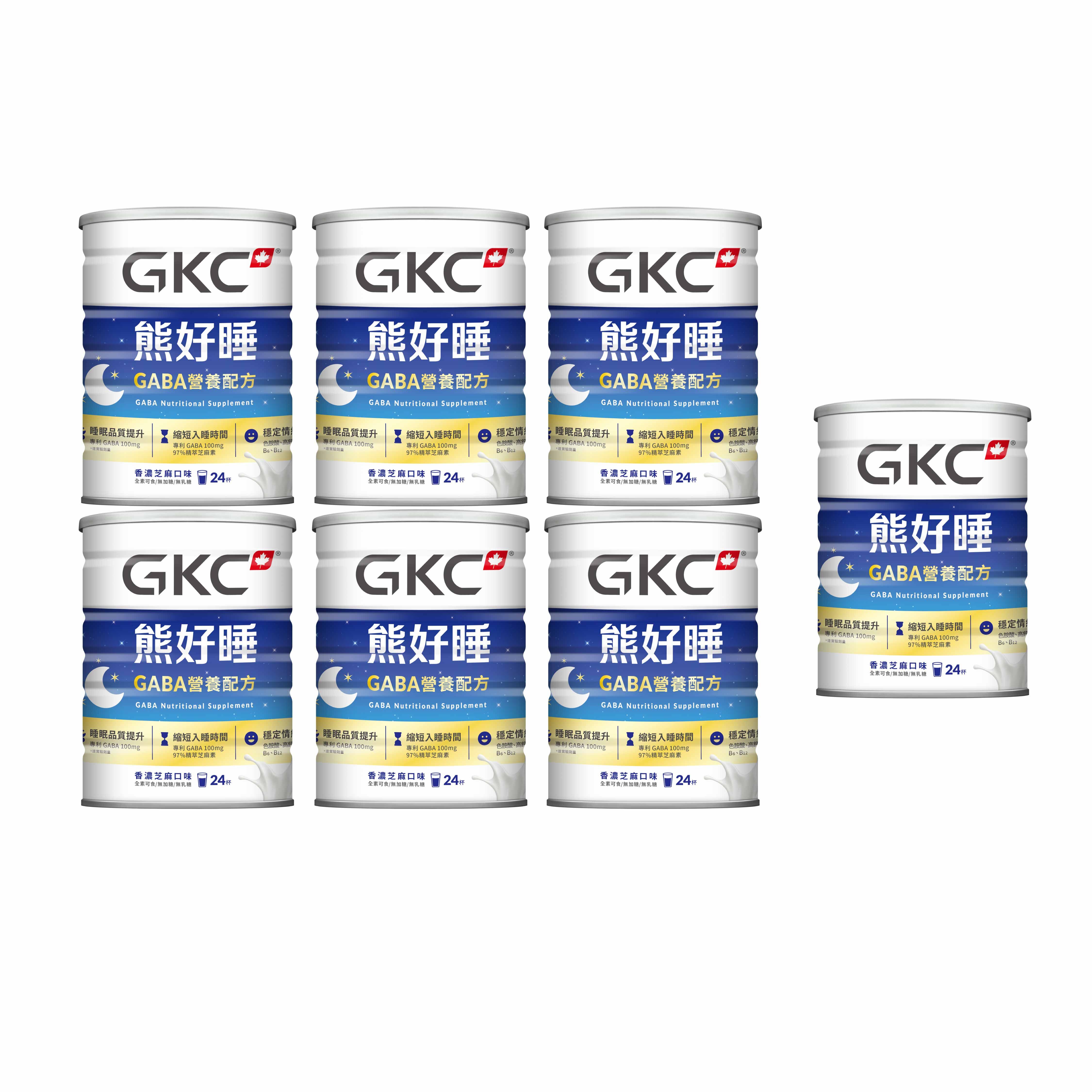 【買6送1】GKC GABA 熊好睡 720g/罐(加贈三樂事蒸氣眼罩)