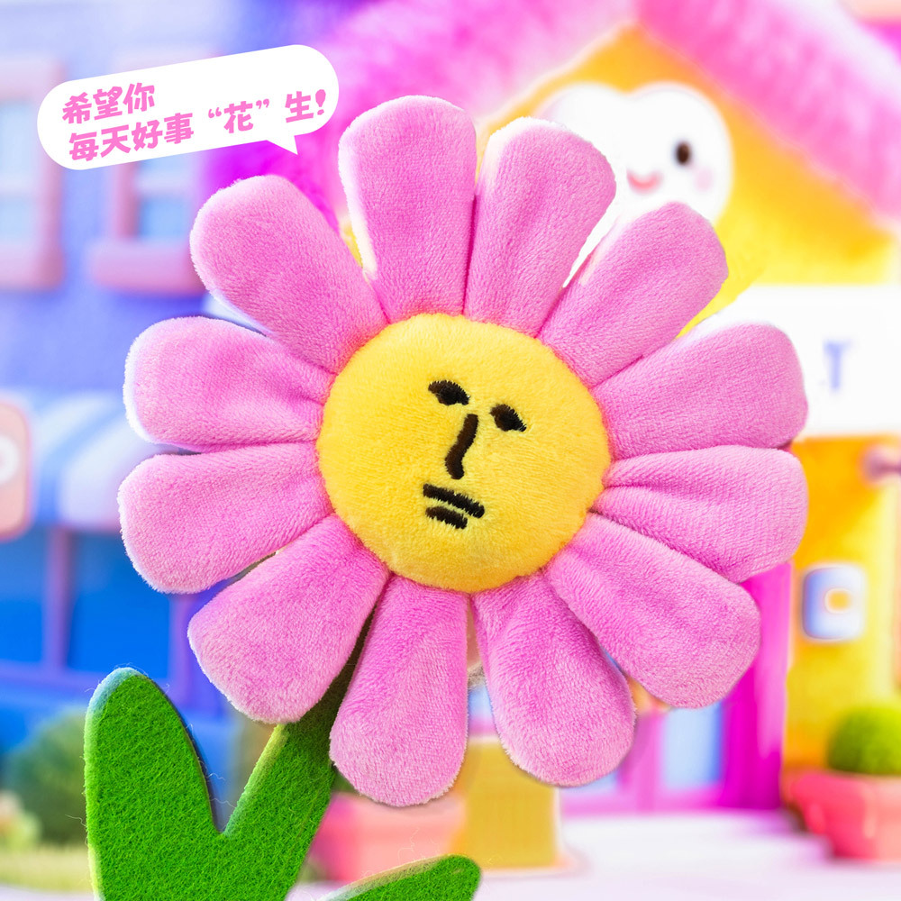 粉紅兔子冰箱磁鐵｜小紫花款