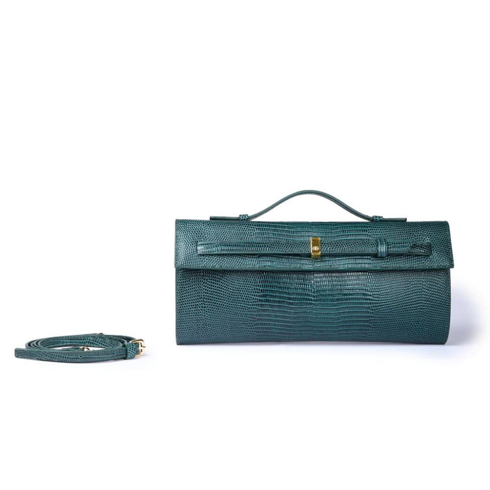 SMA-GGG0918-010 CELINE TESJUS CLUTCH-GREEN (A10)