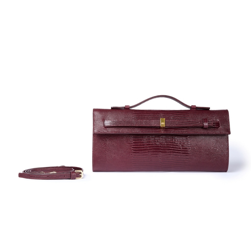 SMA-GGG0918-009 CELINE TESJUS CLUTCH-BORDEAUX (A9)