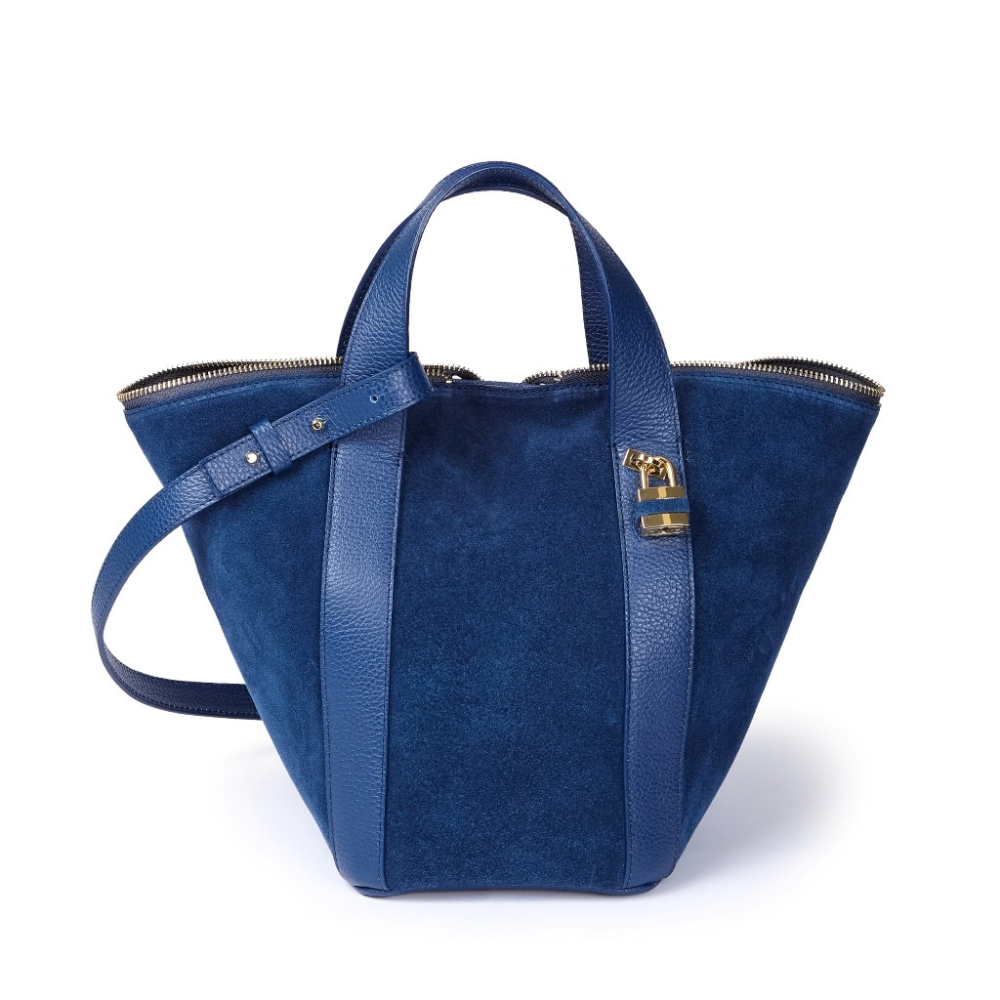 SMA-GGG0918-022 HOLLY SUEDE SMALL (TRANSFORMER)-BLU (A22)