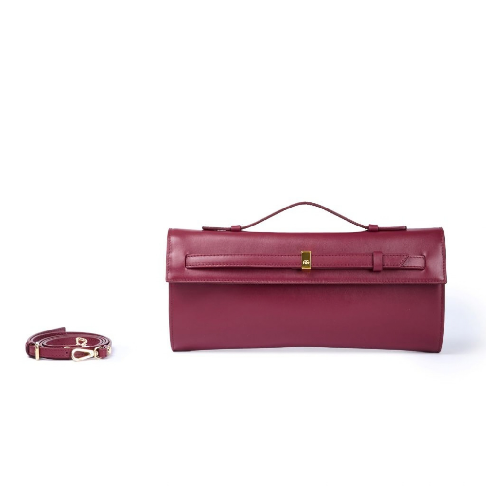 SMA-GGG0918-036 SVEVA CLUTCH-CHERRY (A36)