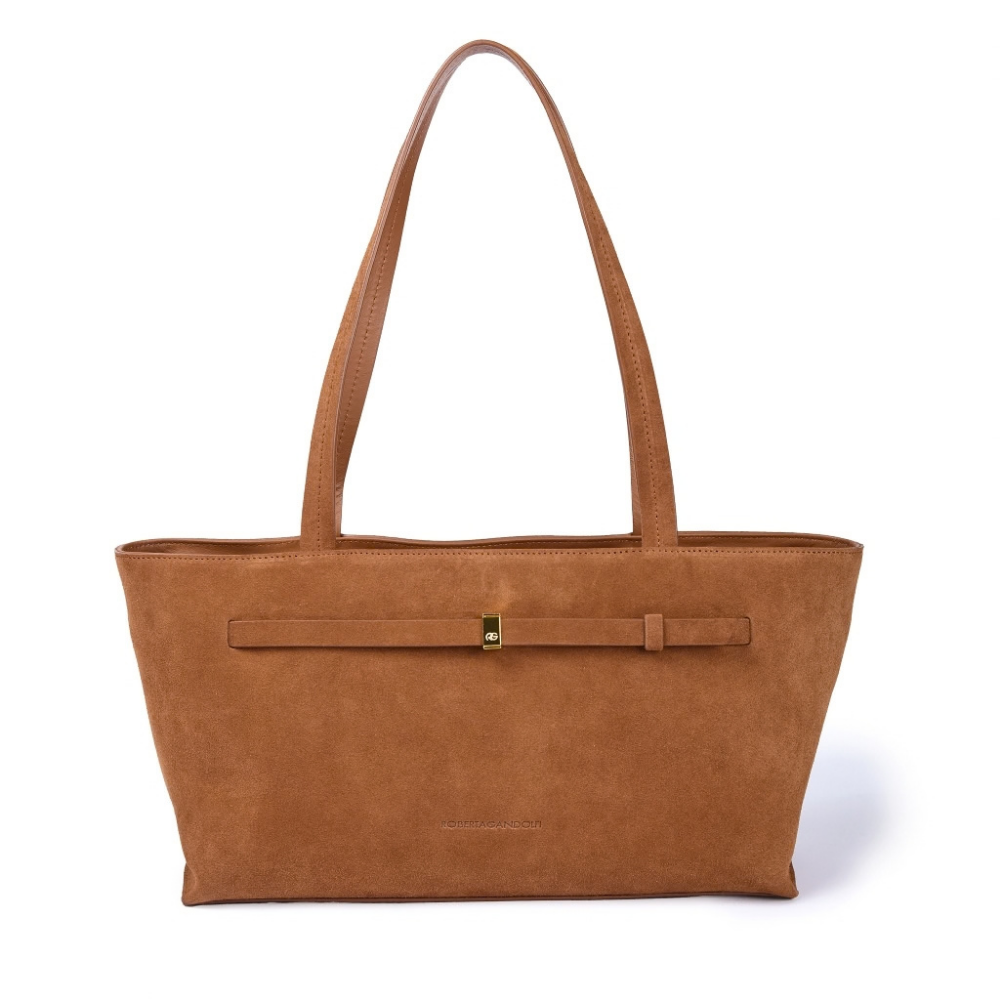 SMA-GGG0918-038 SVEVA SUEDE SHOPPING ENLONGATED-DARK BROWN (A38)