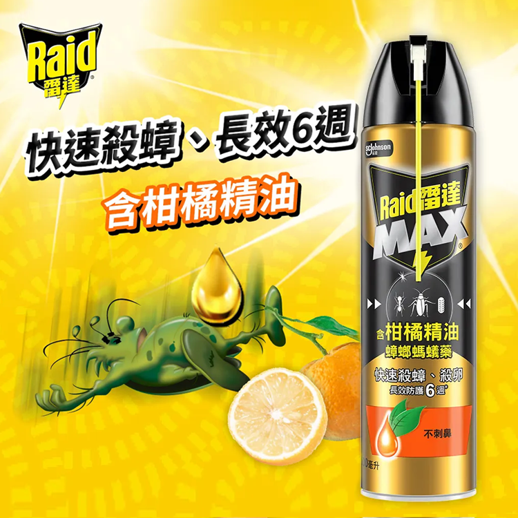 【Raid 雷達】快速蟑螂螞蟻藥-柑橘500ml