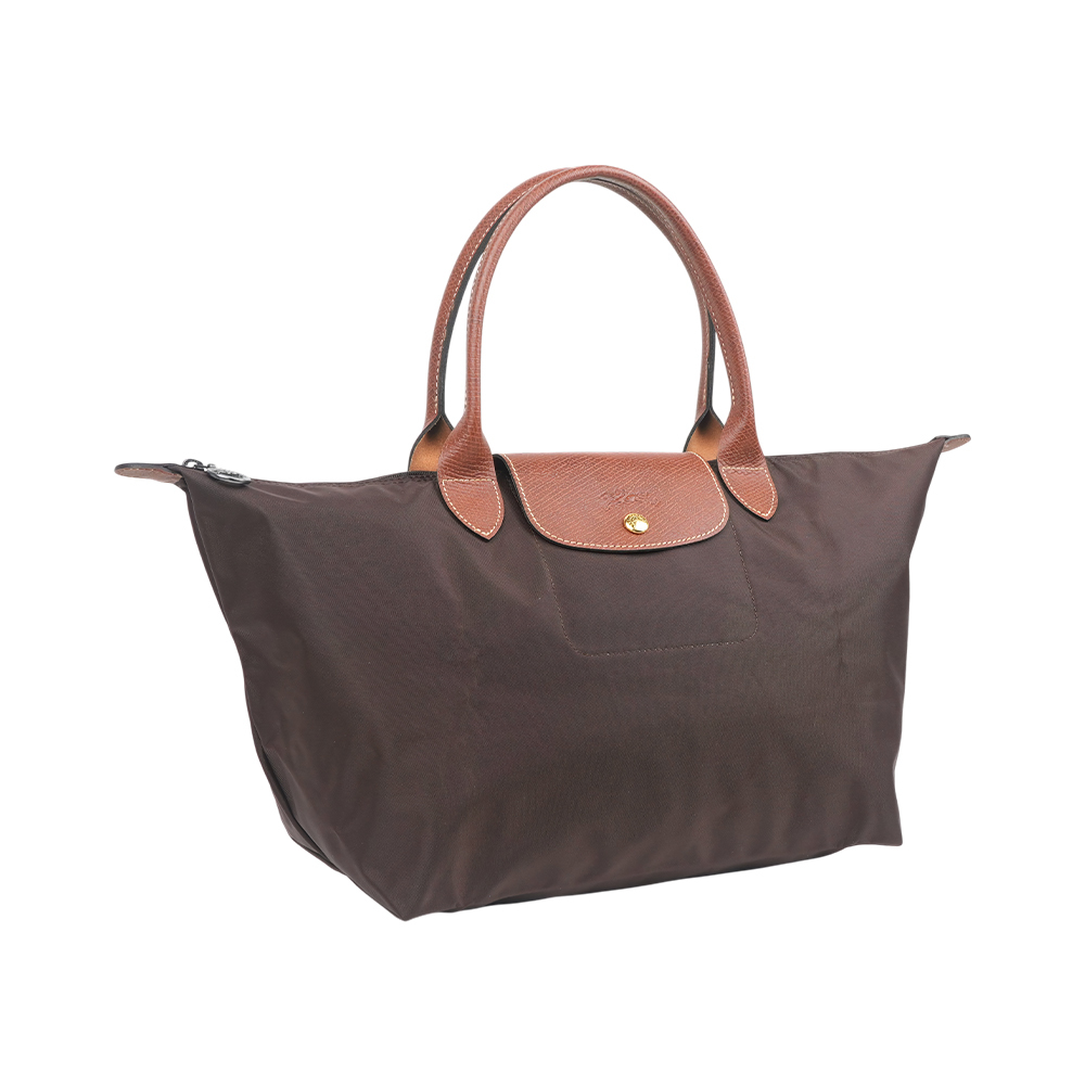 【Longchamp】L號短把 Le Pliage 摺疊肩背包(摩卡色)