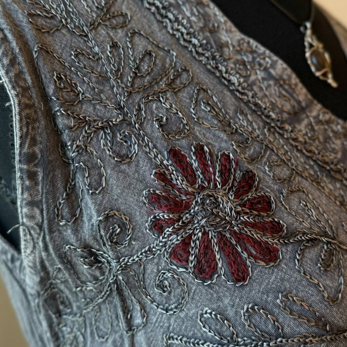 [原石] 尼泊爾手工服飾 植物染服飾 一件式裙裝 灰色