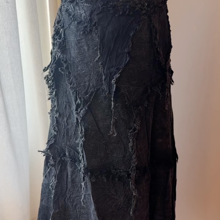 [原石] 尼泊爾手工服飾 植物染服飾 一片式長裙 黑色