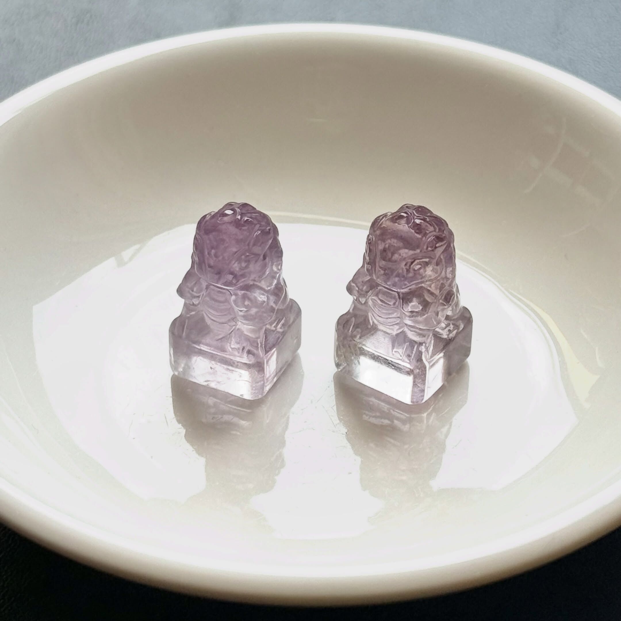 [原石] 紫水晶 小恐龍 印章