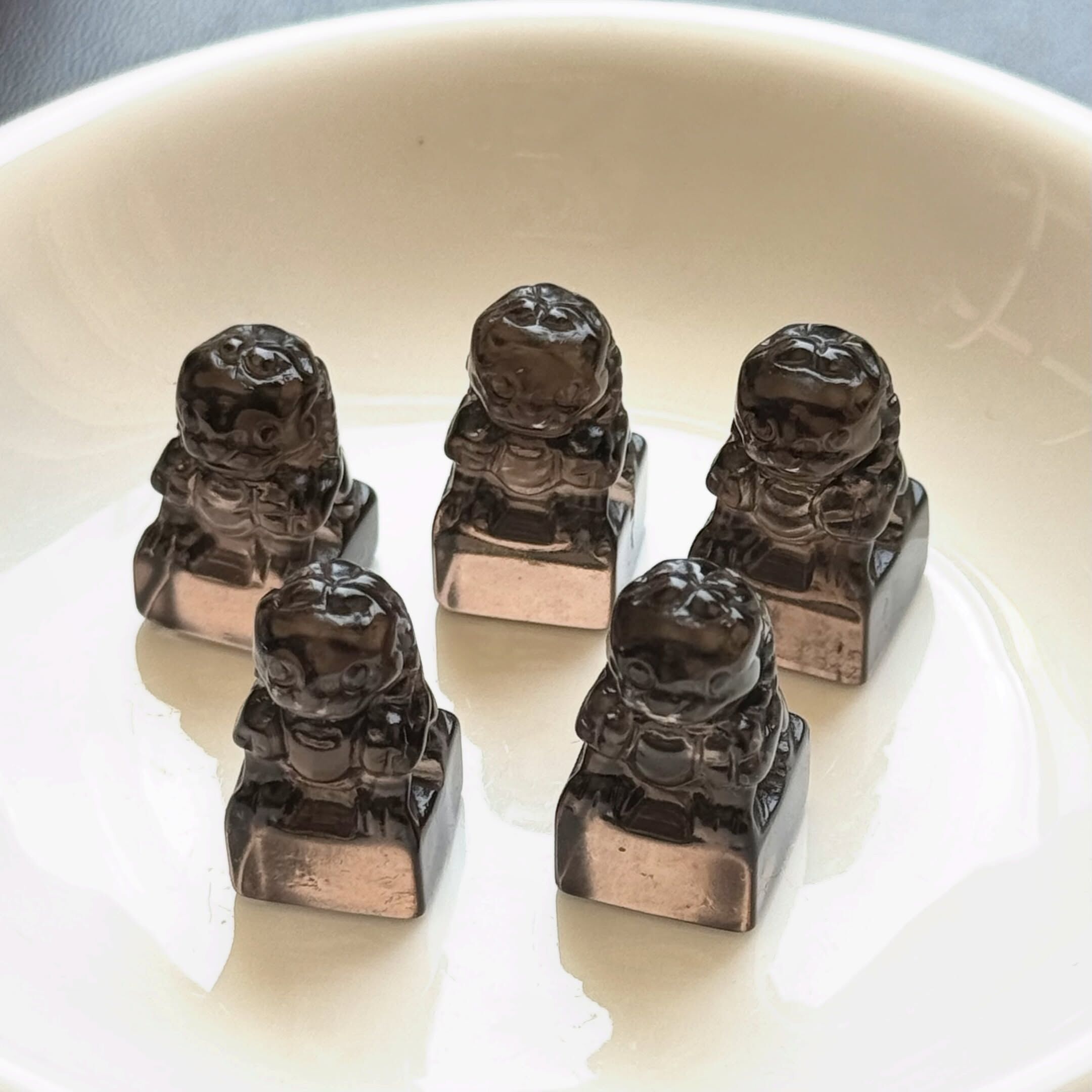 [原石] 茶晶 小恐龍印章