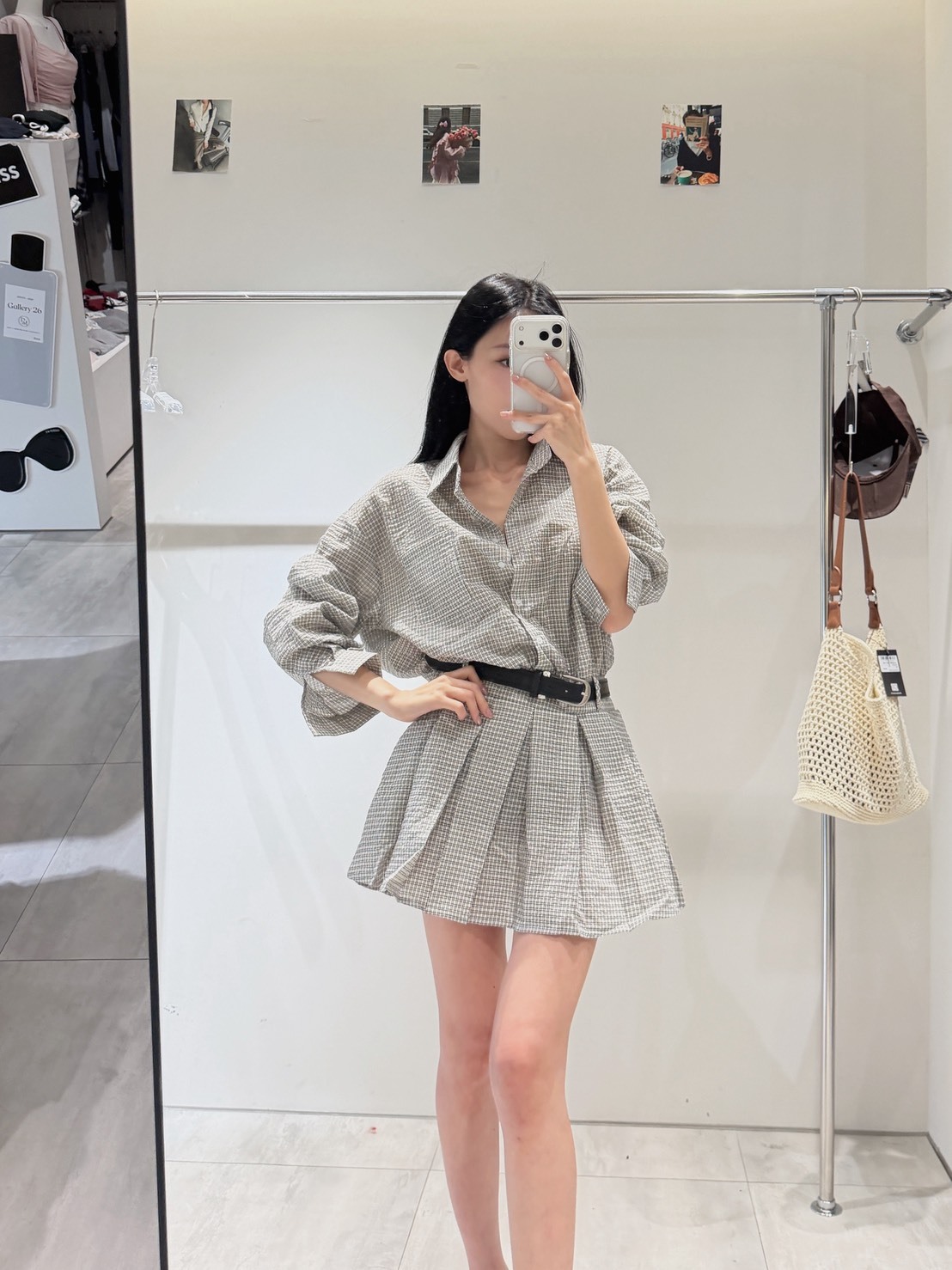 【時髦精心寵】長版襯衫裙-附腰帶 俐落線條 一件穿出比例-2色(現貨)