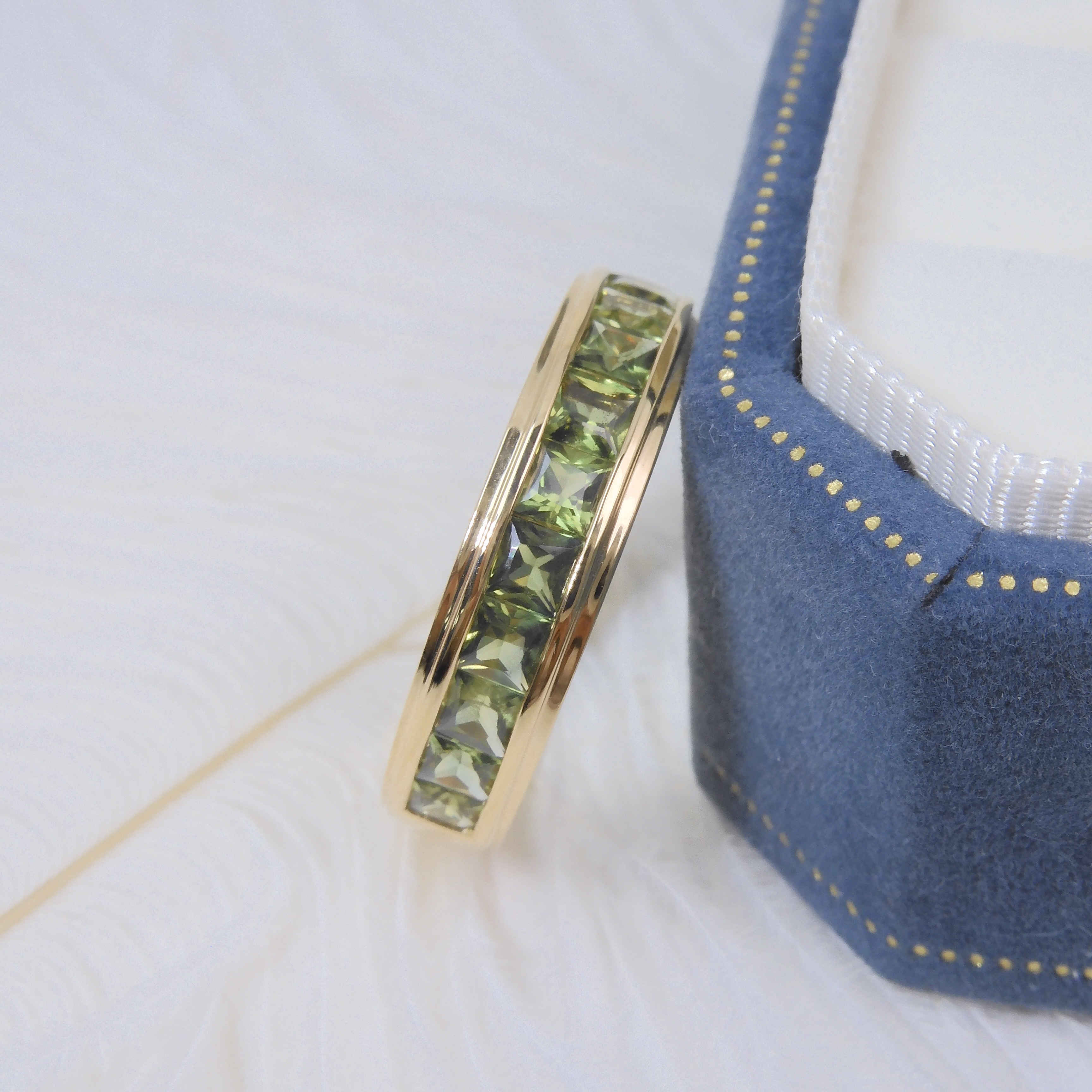 Bespoke 18K Gold 1.61ct Green Sapphire Ring