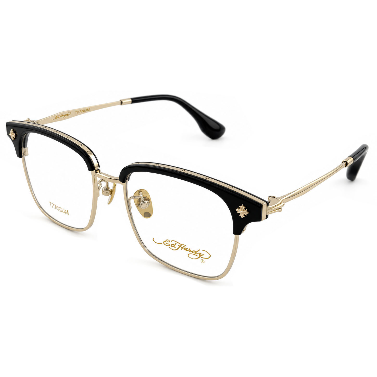 【Ed Hardy】EH2079 1GD 光學眼鏡#(亮黑搭芒金色)
