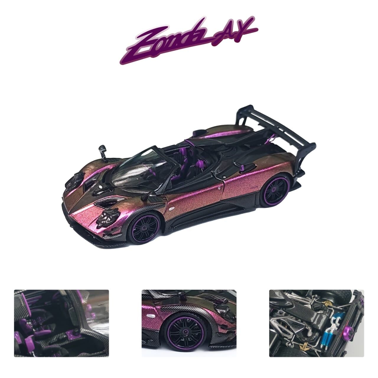 預訂:1/64 Rhino Model Pagani Zonda AY (紫) (RMPZAY )