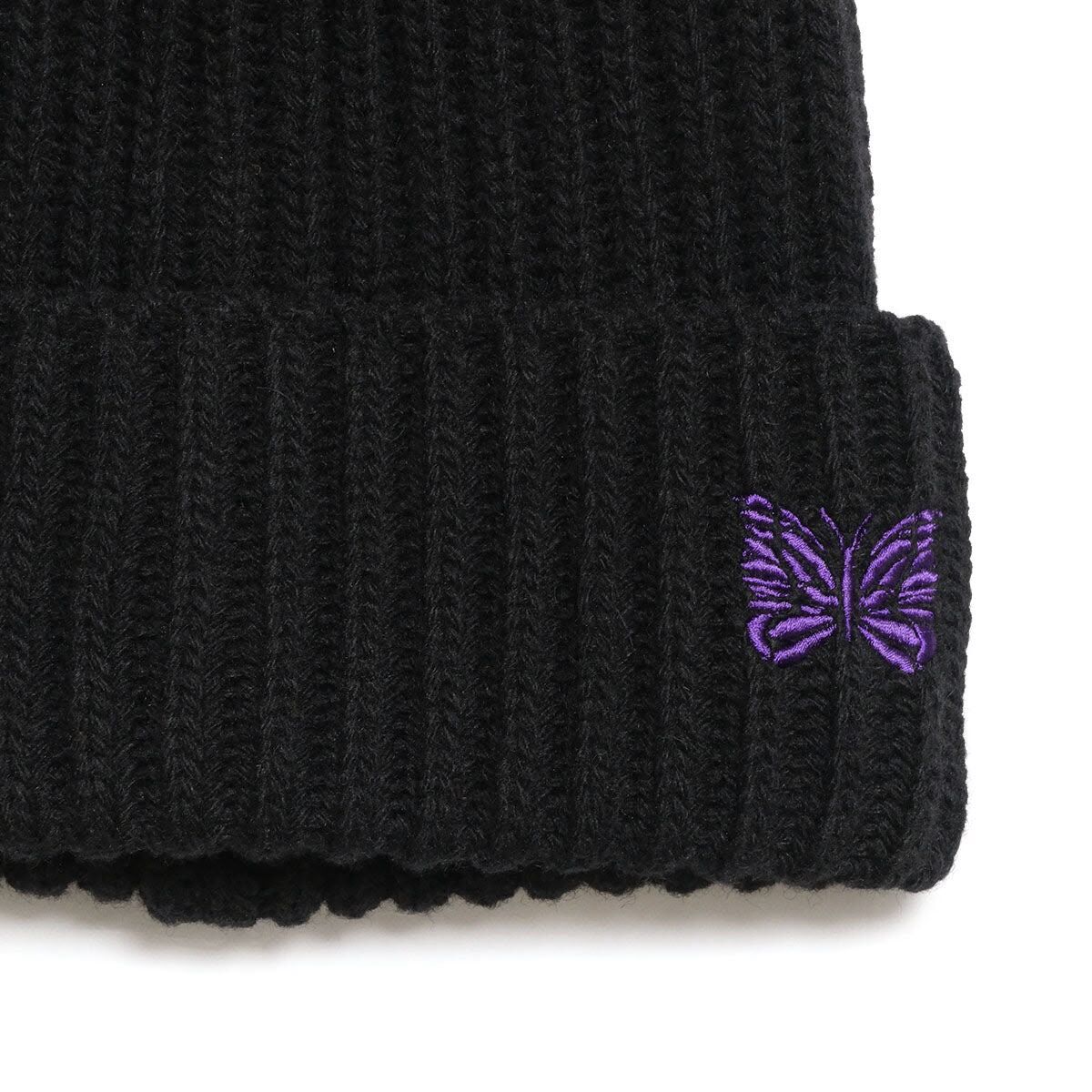 Needles Watch Cap Shetland Wool - Black| TY062
