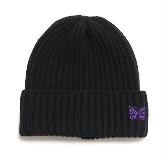 Needles Watch Cap Shetland Wool - Black| TY062