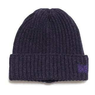 Needles Watch Cap Shetland Wool - Navy| TY062