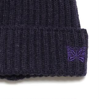 Needles Watch Cap Shetland Wool - Navy| TY062