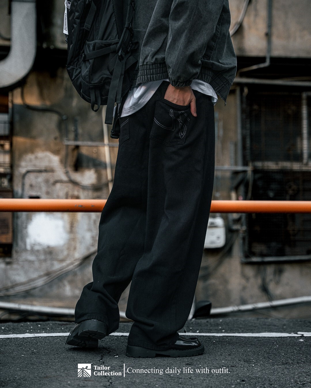 #預購 Tailor collection 美式刺繡 直筒休閒 牛仔長褲 兩色