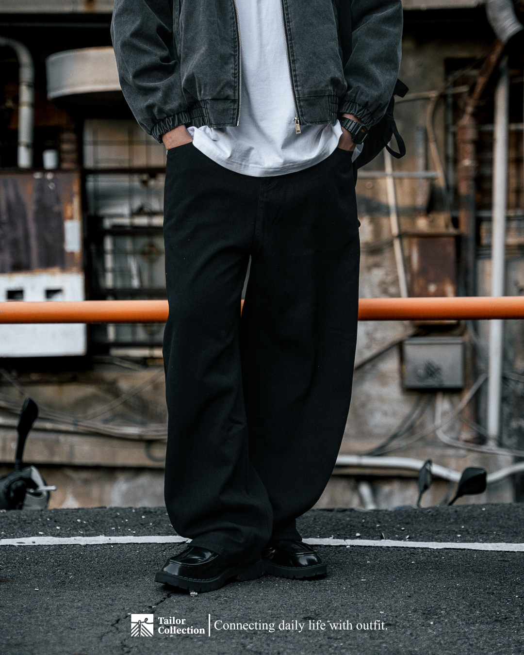 #預購 Tailor collection 美式刺繡 直筒休閒 牛仔長褲 兩色