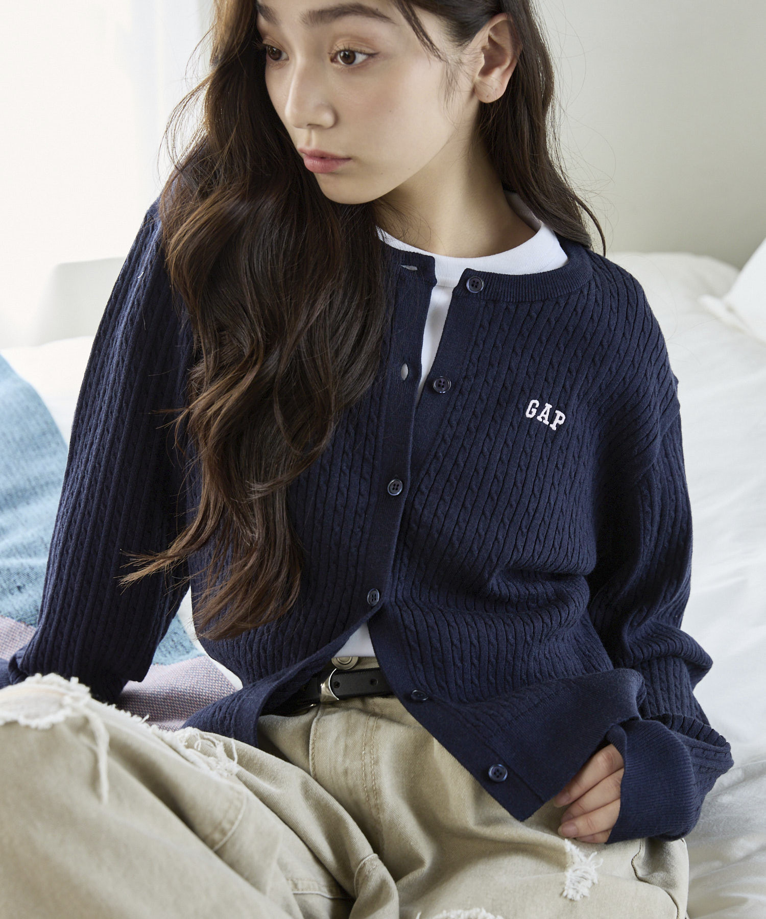 日本 GAP × PUBLUX 圓領 麻花 針織 開襟衫 外套 五色