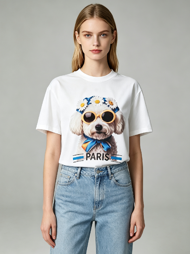 WC07 法國Lune de Moon Daisy Pup Sunglasses Tee(7)