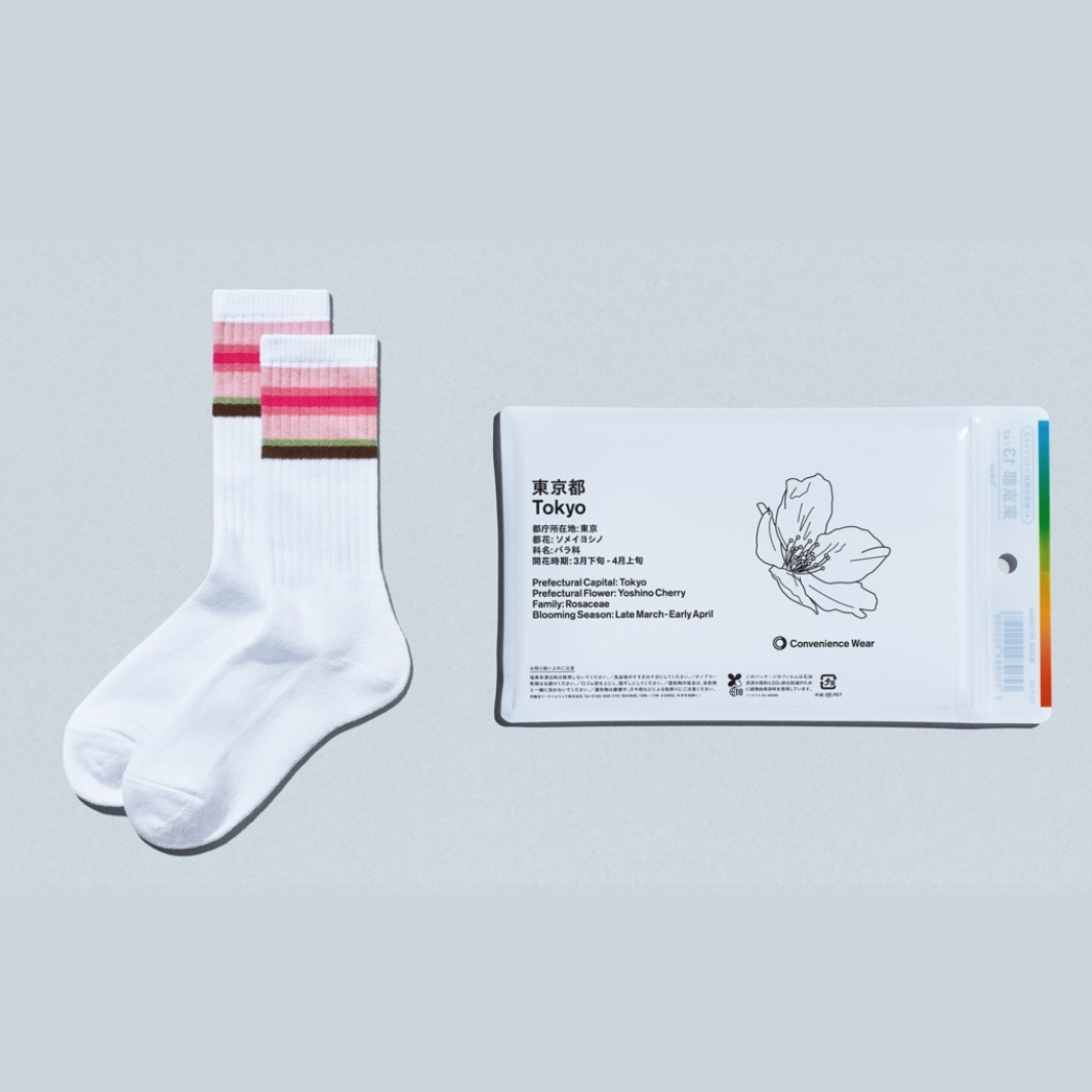 2026AW 日本 全家便利商店 限定 LINE SOCKS 東京 限定 條紋 長襪 襪子 現貨