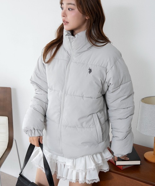 日本🇯🇵連線 U.S. POLO ASSN. 高立領刺繡人造羽絨外套 男女可穿 保暖外套 長袖 羽絨外套 外套 情侶款 3色(任買兩件711免運)/預購