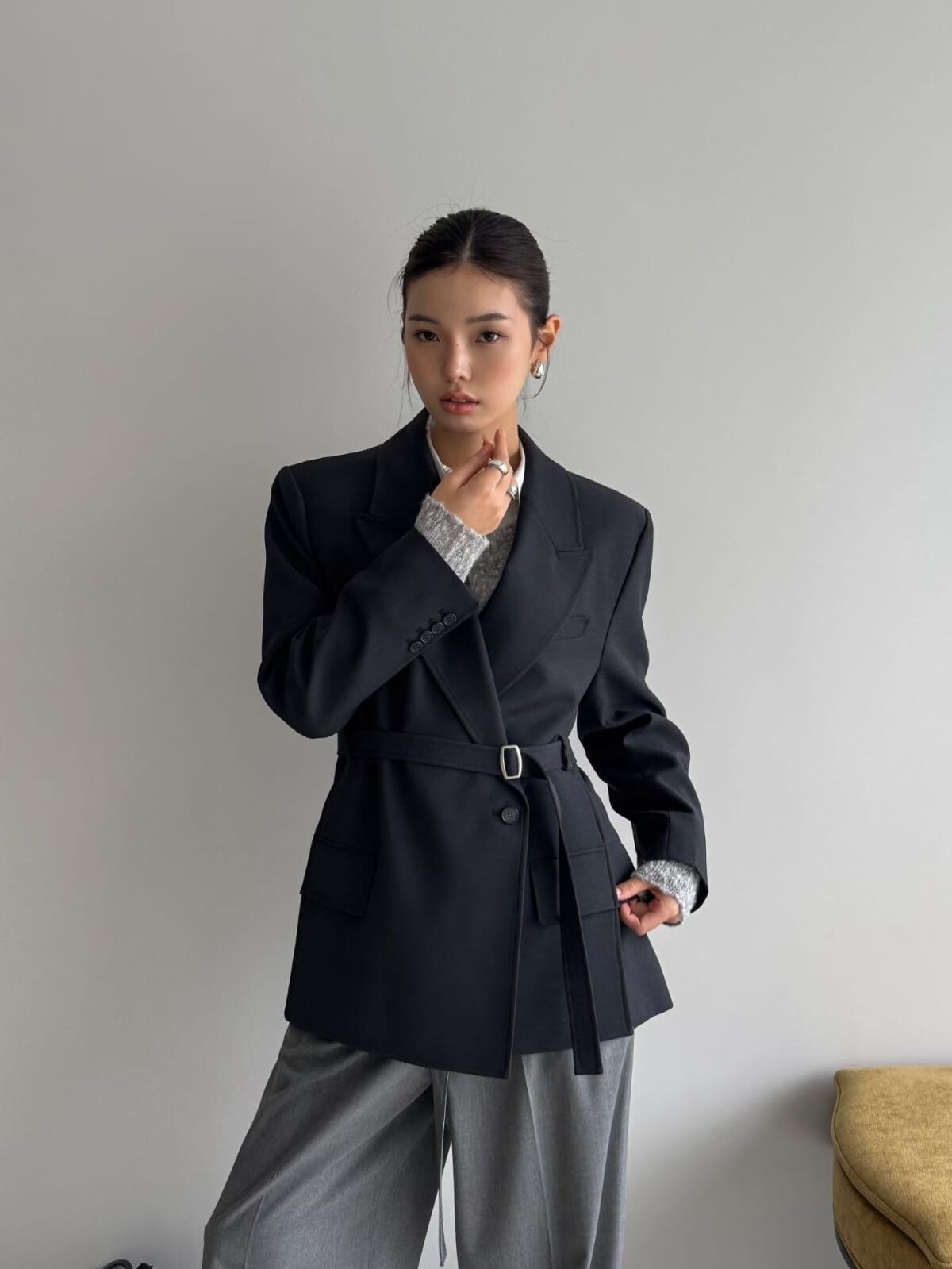 LF7131 腰帶設計單釦西裝外套